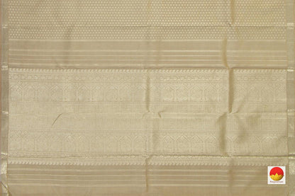 Pastel Beige Kanchipuram Silk Saree Handwoven Pure Silk Pure Zari For Party Wear PV NYC 680 - Silk Sari - Panjavarnam