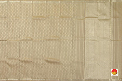 Pastel Beige Kanchipuram Silk Saree Handwoven Pure Silk Pure Zari For Party Wear PV NYC 680 - Silk Sari - Panjavarnam PV NYC 680
