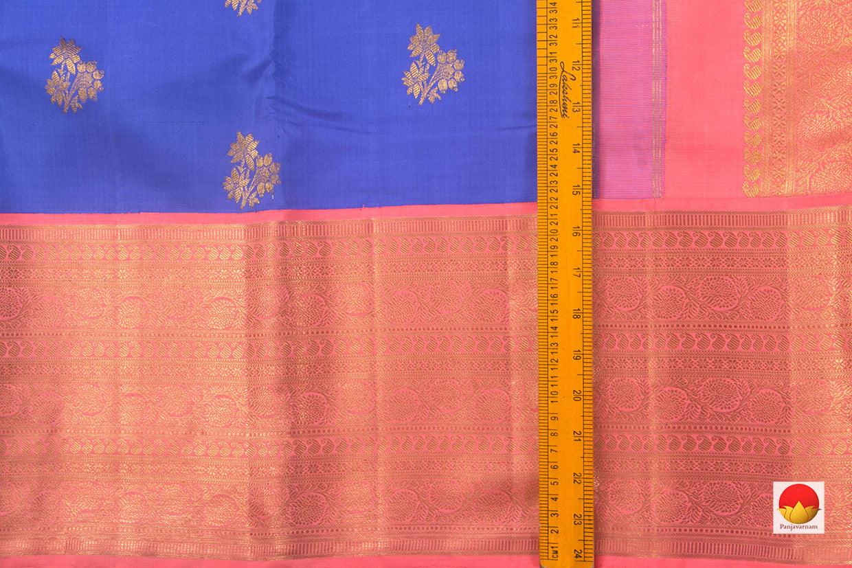 Pastel Blue And Pink Kanchipuram Silk Saree Handwoven Pure Silk Pure Zari For Wedding Wear PV NYC 774 - Silk Sari - Panjavarnam PV NYC 774