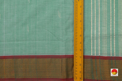 Pastel Blue Handwoven Paithani Cotton Saree For Festive Wear PV MG 103 - Paithani Saree - Panjavarnam