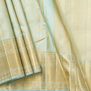Pastel Blue Kanchipuram Silk Saree For Wedding Wear PV NYC 1571 - Silk Sari - Panjavarnam PV NYC 1571