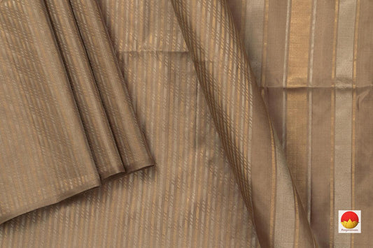 Pastel Brown Handwoven Soft Silk Saree Pure Silk For Festive Wear PV RSP 130 - Silk Sari - Panjavarnam