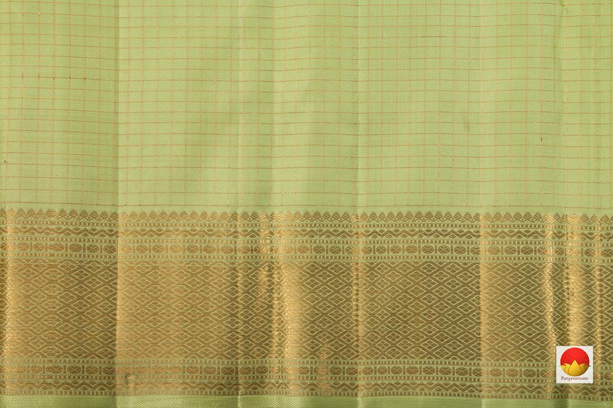 Pastel Green Kanchipuram Silk Saree Handwoven Pure Silk Pure Zari For Wedding Wear PV NYC 585 - Silk Sari - Panjavarnam