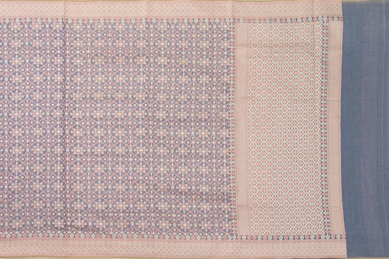 Pastel Grey And Pink Banarasi Silk Cotton Saree For Party Wear PSC NYC 1110 - Silk Cotton - Panjavarnam