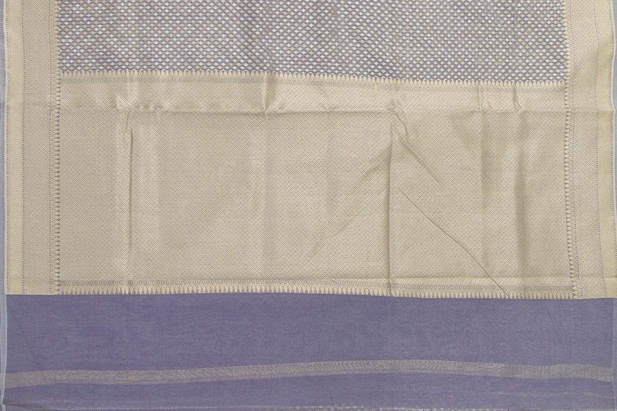 Pastel Grey Banarasi Silk Cotton Saree For Party Wear PSC NYC 1102 - Silk Cotton - Panjavarnam