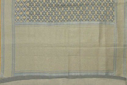 Pastel Grey Banarasi Silk Cotton Saree For Party Wear PSC NYC 1107 - Silk Cotton - Panjavarnam