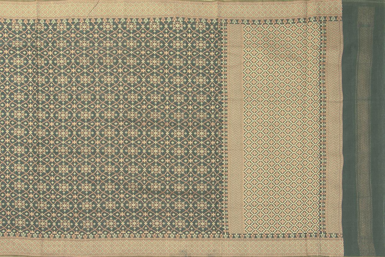 Pastel Grey Light Weight Banarasi Silk Cotton Saree With Antique Zari For Party Wear PSC NYC 1112 - Silk Cotton - Panjavarnam