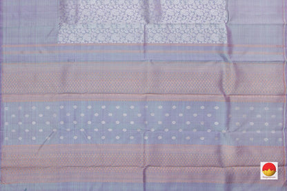 Pastel Lavender Kanchipuram Vanasingaram Silk Saree With Long Border Handwoven Pure Silk For Wedding Wear PV NYC 1029 - Silk Sari - Panjavarnam PV NYC 1029