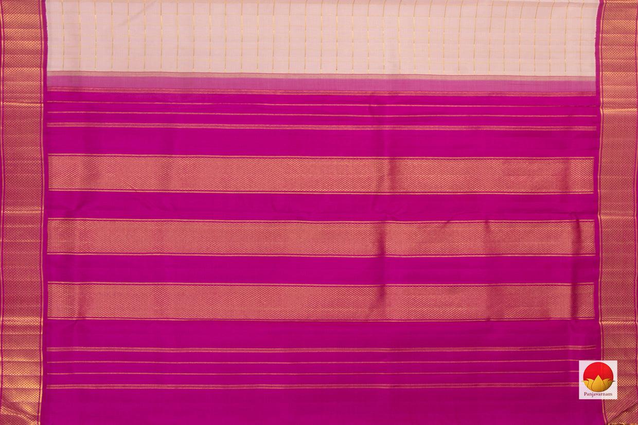 Pastel Pink 9 Yard Kanjivaram Silk Saree Handwoven Pure Silk Pure Zari For Wedding Wear PV NYC 771 - 9 yards silk saree - Panjavarnam