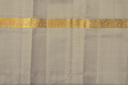 Pastel Pink And Grey Kanchipuram Silk Saree Light Weight For Festive Wear PV KNN 199 - Silk Sari - Panjavarnam PV KNN 199