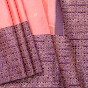 Pastel Pink And Purple Kanchipuram Silk Saree For Bridal Wear PV NYC 1329 - Silk Sari - Panjavarnam PV NYC 1329