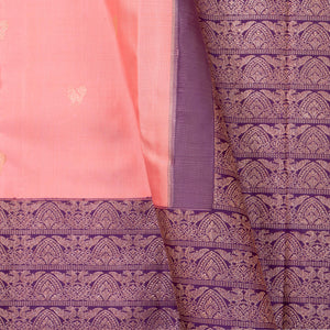 Pastel Pink And Purple Kanchipuram Silk Saree For Bridal Wear PV NYC 1329 - Silk Sari - Panjavarnam PV NYC 1329