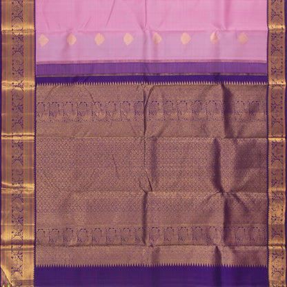 Pastel Pink And Violet Kanchipuram Silk Saree For Wedding Wear PV NYC 1265 - Silk Sari - Panjavarnam PV NYC 1265