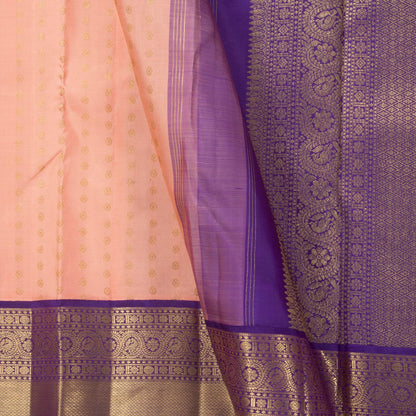 pastel Pink And Violet Kanchipuram Silk Saree For Wedding Wear PV NYC 1367 - Silk Sari - Panjavarnam PV NYC 1367