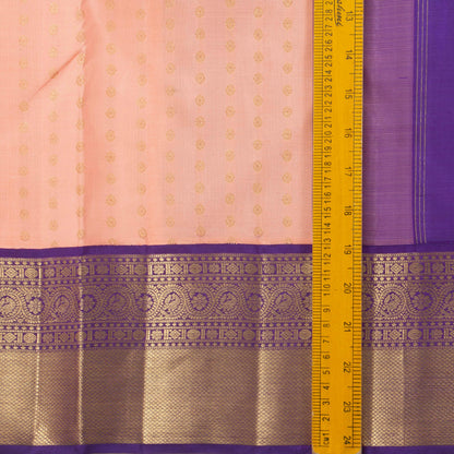 pastel Pink And Violet Kanchipuram Silk Saree For Wedding Wear PV NYC 1367 - Silk Sari - Panjavarnam PV NYC 1367