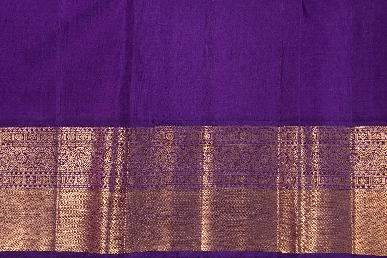Pastel Pink And Violet Kanchipuram Silk Saree With Medium Border Handwoven Pure Silk For Wedding Wear PV NYC 1046 - Silk Sari - Panjavarnam