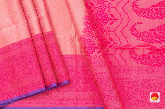 Pastel Pink Handwoven Soft Silk Saree Pure Silk For Festive Wear PV RSP 138 - Silk Sari - Panjavarnam