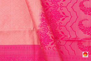 Pastel Pink Handwoven Soft Silk Saree Pure Silk For Festive Wear PV RSP 138 - Silk Sari - Panjavarnam PV RSP 138