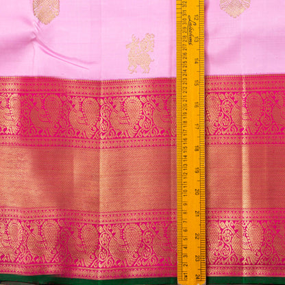 Pastel Pink Kanchipuram Silk Saree For Wedding Wear PV NYC 1483 - Silk Sari - Panjavarnam PV NYC 1483
