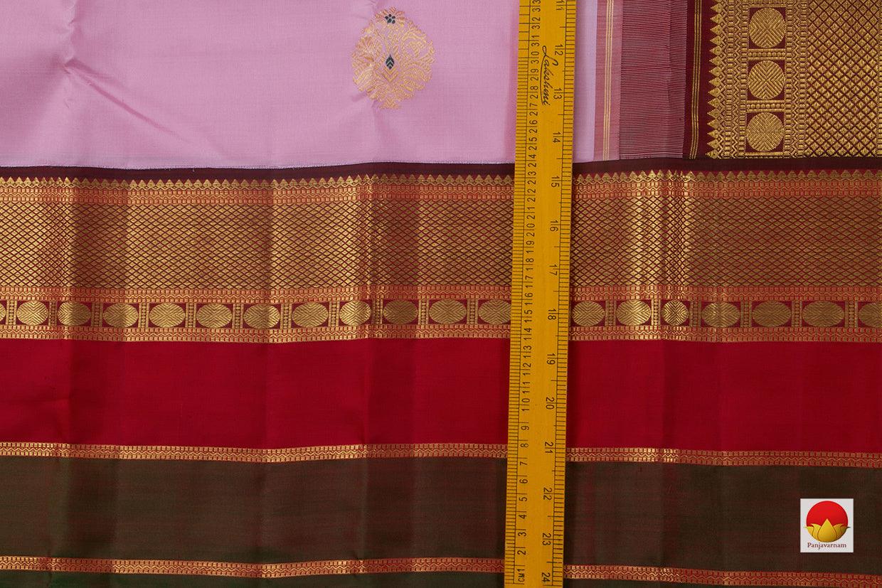 Pastel Pink Kanchipuram Silk Saree Handwoven Pure Silk Pure Zari For Wedding Wear PV NYC 660 - Silk Sari - Panjavarnam