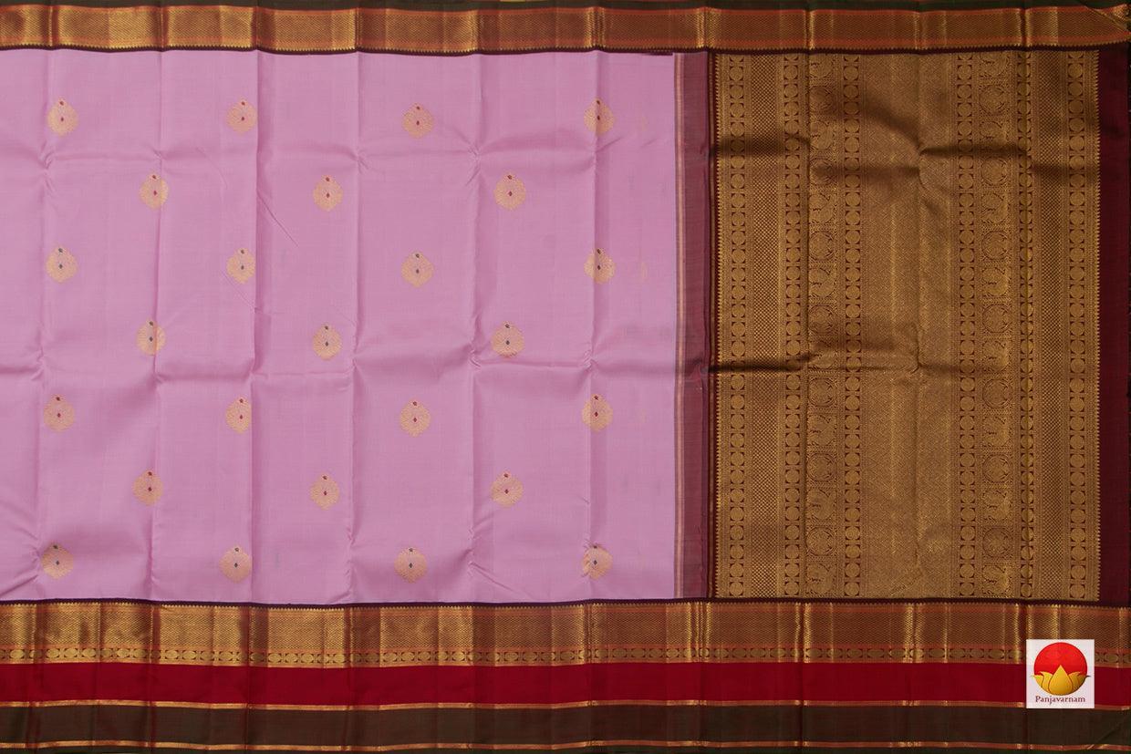 Pastel Pink Kanchipuram Silk Saree Handwoven Pure Silk Pure Zari For Wedding Wear PV NYC 660 - Silk Sari - Panjavarnam PV NYC 660
