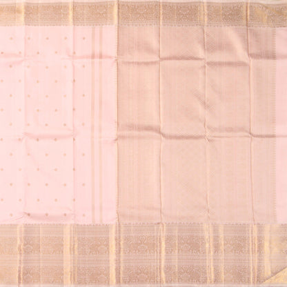 Pastel Pink Kanjivaram Silk Saree With Gold Zari For Bridal Wear PV NYC 1237 - Silk Sari - Panjavarnam PV NYC 1237