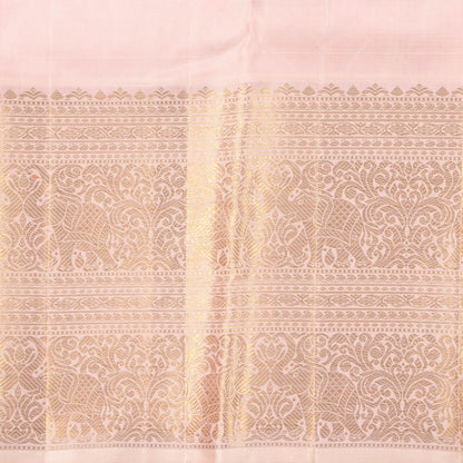 Pastel Pink Kanjivaram Silk Saree With Gold Zari For Bridal Wear PV NYC 1237 - Silk Sari - Panjavarnam PV NYC 1237