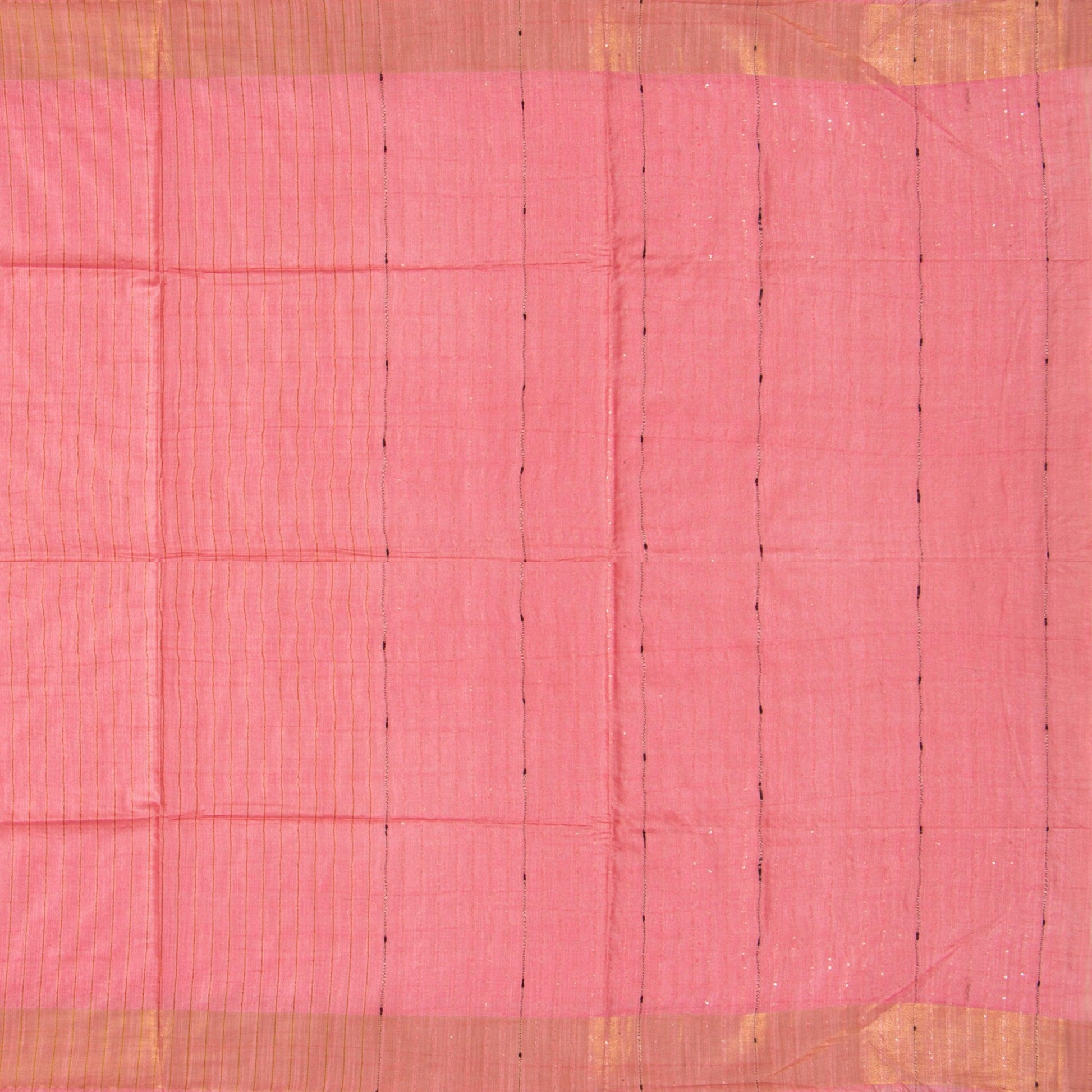 Pastel Pink Tussar Silk Saree Handwoven PT 2072 - Tussar Silk - Panjavarnam PT 2072