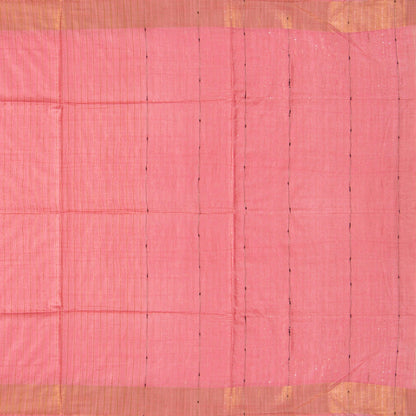 Pastel Pink Tussar Silk Saree Handwoven PT 2072 - Tussar Silk - Panjavarnam PT 2072