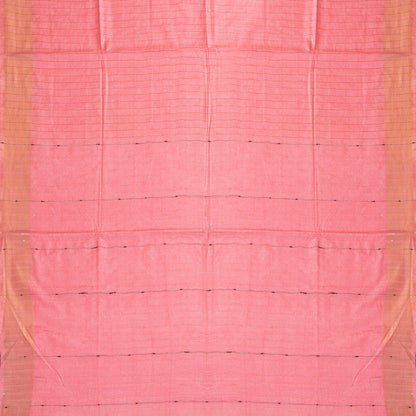 Pastel Pink Tussar Silk Saree Handwoven PT 2072 - Tussar Silk - Panjavarnam PT 2072