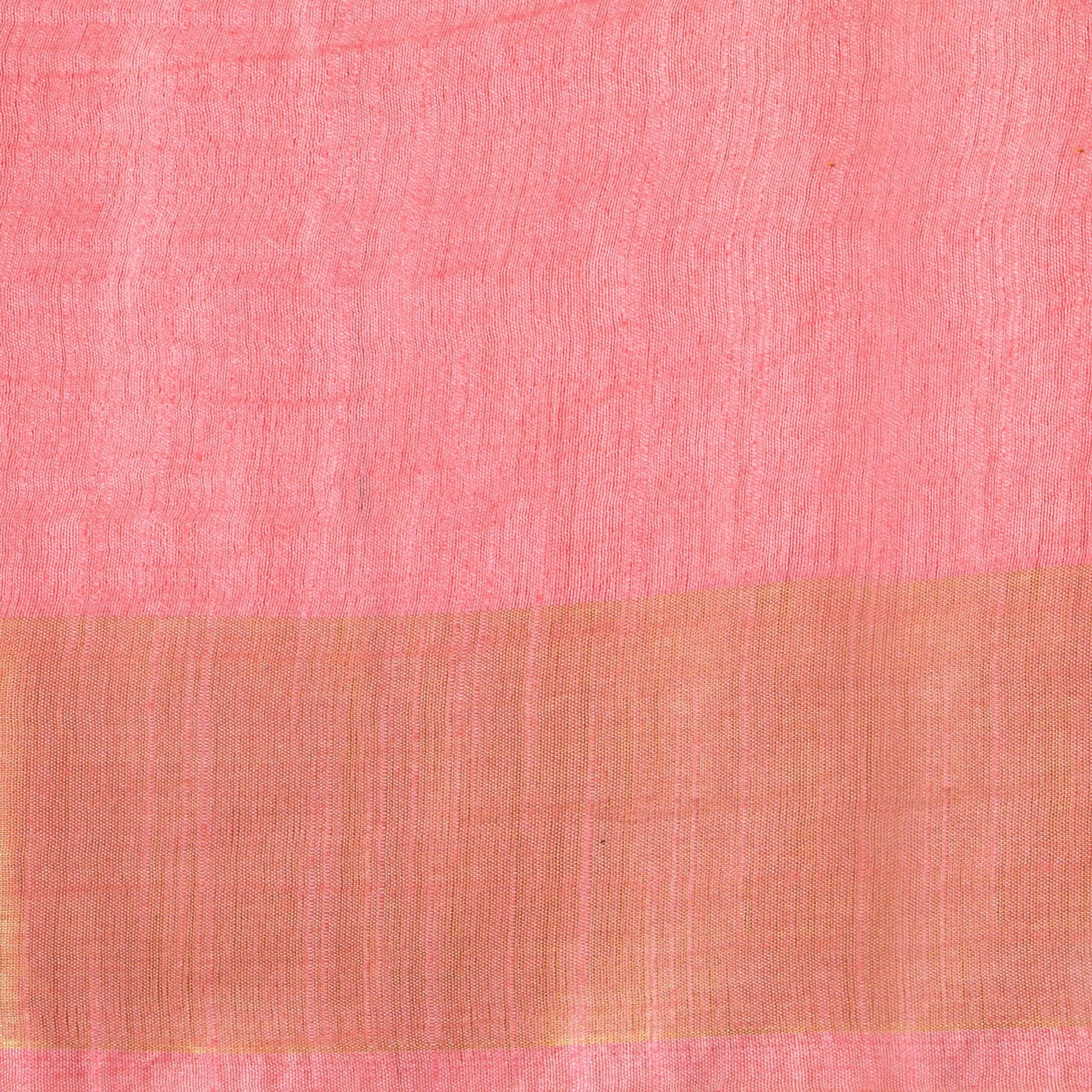 Pastel Pink Tussar Silk Saree Handwoven PT 2072 - Tussar Silk - Panjavarnam PT 2072