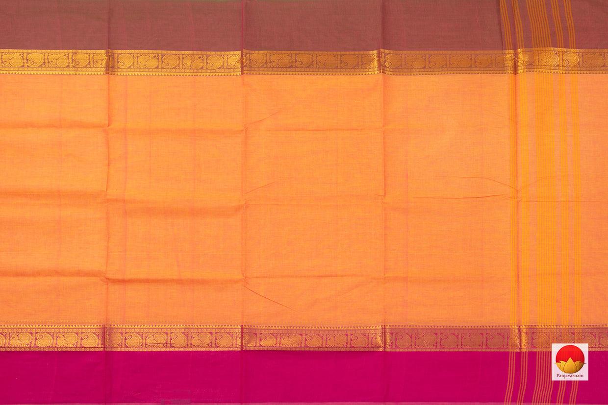 Peach And Pink Ganga Jamuna Border Chettinad Cotton Saree For Casual Wear PV SK CC 131 - Cotton Saree - Panjavarnam