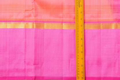 Peach And Pink Kanchipuram Silk Saree Light Weight For Festive Wear PV KNN 200 - Silk Sari - Panjavarnam PV KNN 200