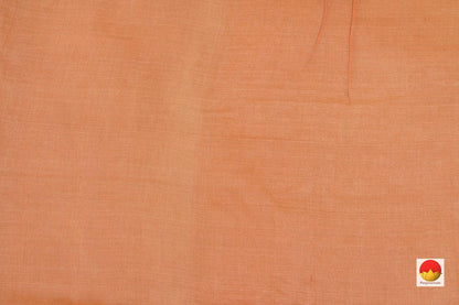 Peach Pure Tussar Silk Saree With Embroidery Border Handwoven For Casual Wear PT 754 - Tussar Silk - Panjavarnam PT 754