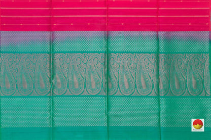 Pink And Aqua Blue Handwoven Soft Silk Saree Pure Silk For Festive Wear PV RSP 135 - Silk Sari - Panjavarnam