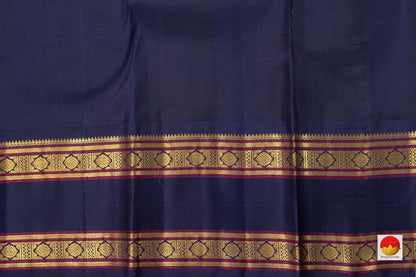 Pink And Blue Kanchipuram Silk Saree With Medium Border Handwoven Pure Silk For Wedding Wear PV NYC 1035 - Silk Sari - Panjavarnam PV NYC 1035