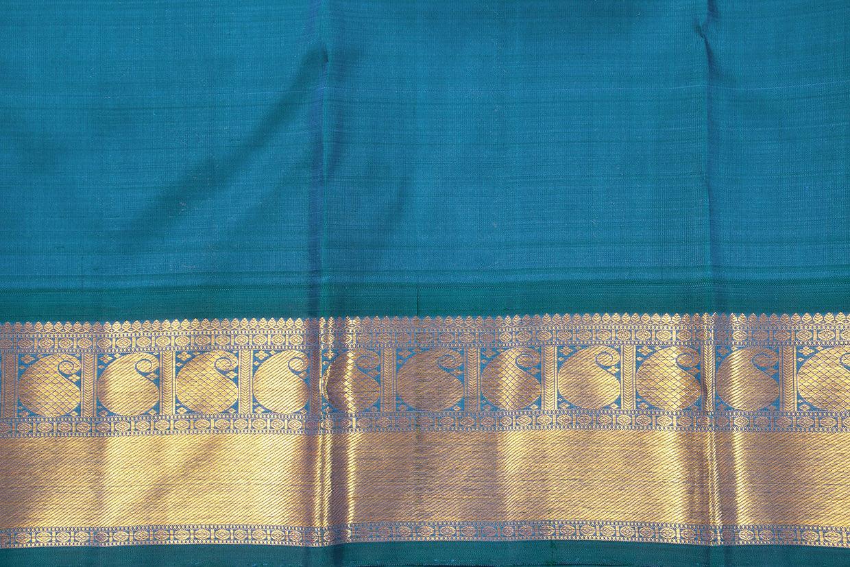 Pink And Blue Kanchipuram Silk Saree With Zari Checks Medium Border Handwoven Pure Silk For Wedding Wear PV NYC 1023 - Silk Sari - Panjavarnam PV NYC 1023