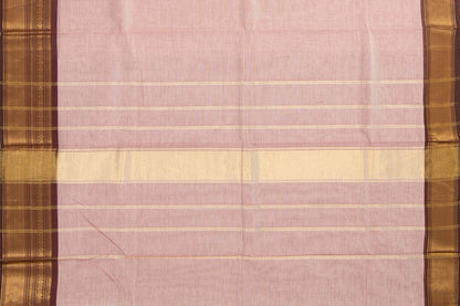 Pink And Brown Kanchi Cotton Saree For Office Wear PV NYC KC 1078 - Cotton Saree - Panjavarnam