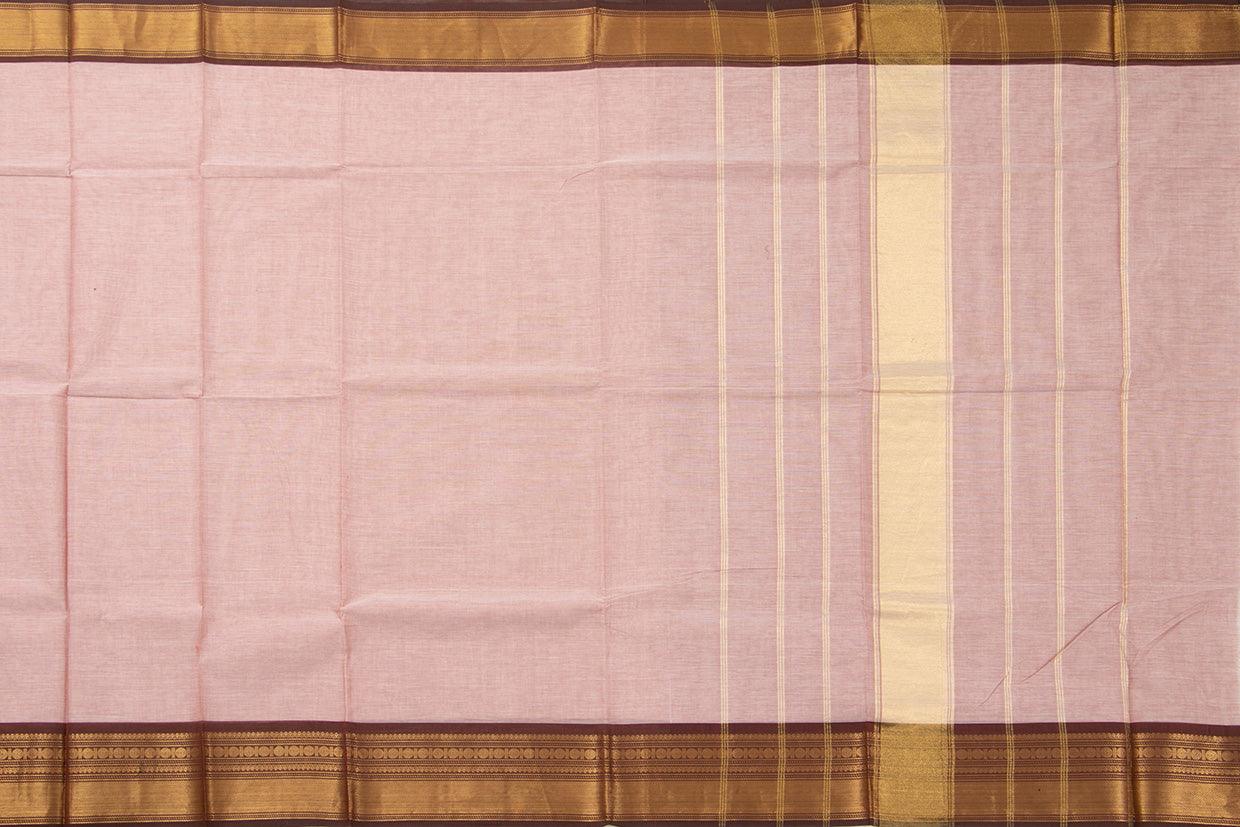 Pink And Brown Kanchi Cotton Saree For Office Wear PV NYC KC 1078 - Cotton Saree - Panjavarnam PV NYC KC 1078