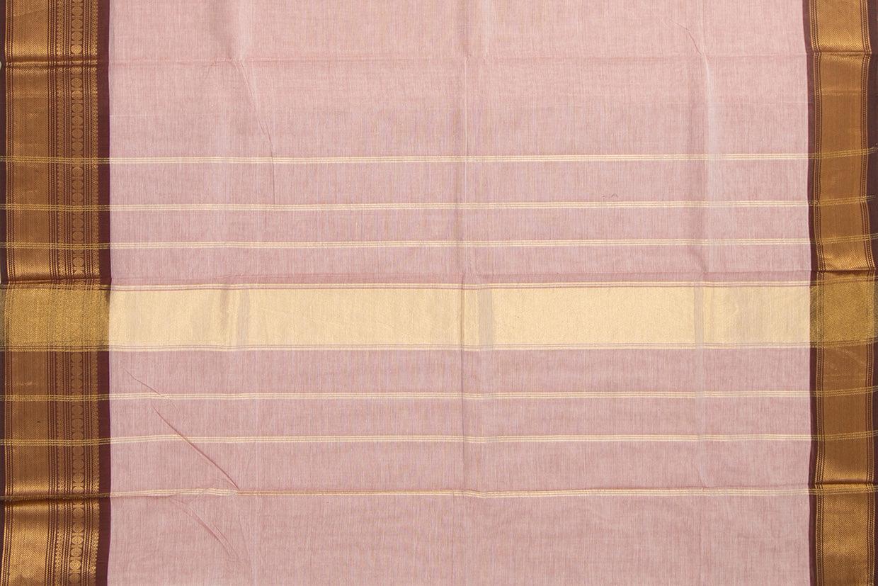 Pink And Brown Kanchi Cotton Saree For Office Wear PV NYC KC 1078 - Cotton Saree - Panjavarnam PV NYC KC 1078