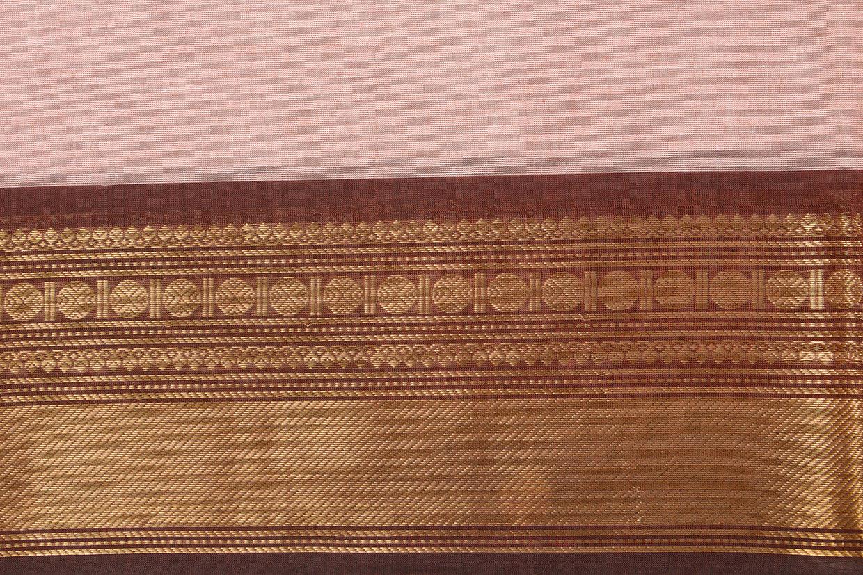 Pink And Brown Kanchi Cotton Saree For Office Wear PV NYC KC 1078 - Cotton Saree - Panjavarnam PV NYC KC 1078