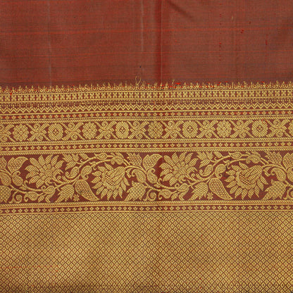 Pink And Brown Kanchipuram Silk Saree For Wedding Wear PV NYC 1449 - Silk Sari - Panjavarnam PV NYC 1449