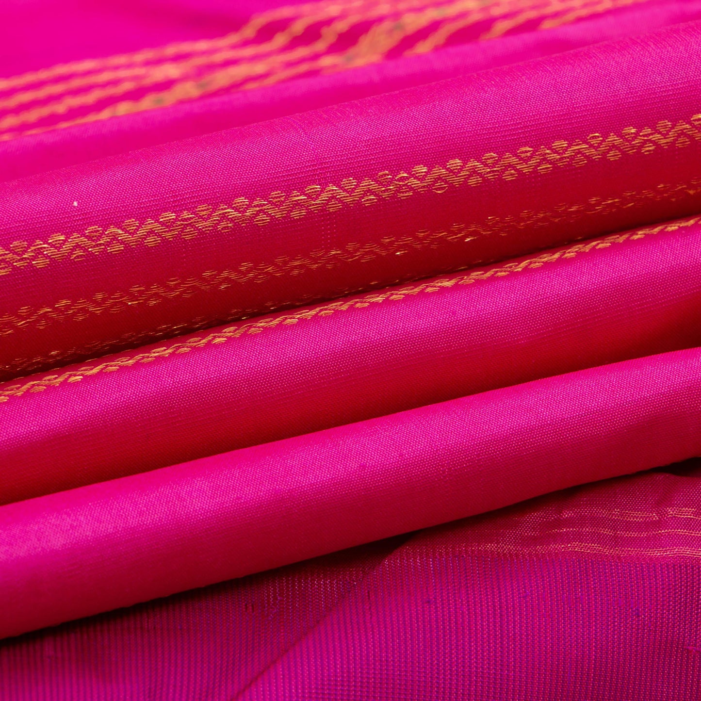 Pink And Magenta Kanchipuram Silk Saree Borderless Handwoven Pure Silk For Festive Wear PV NYC 1217 - Silk Sari - Panjavarnam PV NYC 1217