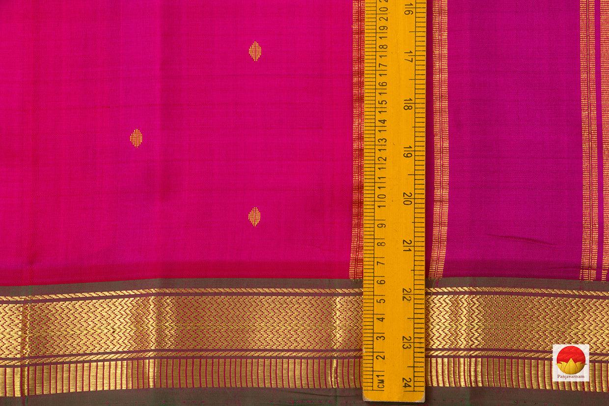 Pink And Magenta Kanchipuram Silk Saree Handwoven Pure Silk Pure Zari For Festive Wear PV ABI 254 - Silk Sari - Panjavarnam