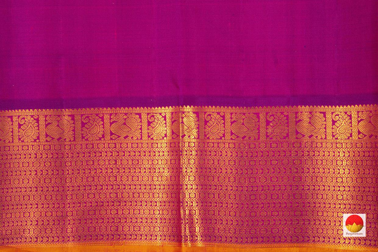 Pink And Magenta Kanchipuram Silk Saree With Korvai Border Handwoven Pure Silk Pure Zari For Festive Wear PV J 3148 - Silk Sari - Panjavarnam