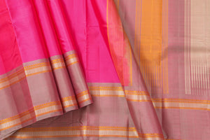 Pink And Mauve Kanchipuram Silk Saree Light Weight For Festive Wear PV KNN 222 - Silk Sari - Panjavarnam PV KNN 222