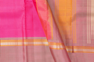 Pink And Mauve Kanchipuram Silk Saree Light Weight For Festive Wear PV KNN 222 - Silk Sari - Panjavarnam PV KNN 222