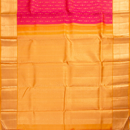 Pink And Mustard Kanchipuram Silk Saree For Wedding Wear PV NYC 1532 - Silk Sari - Panjavarnam PV NYC 1532