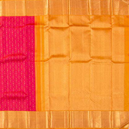 Pink And Mustard Kanchipuram Silk Saree For Wedding Wear PV NYC 1532 - Silk Sari - Panjavarnam PV NYC 1532