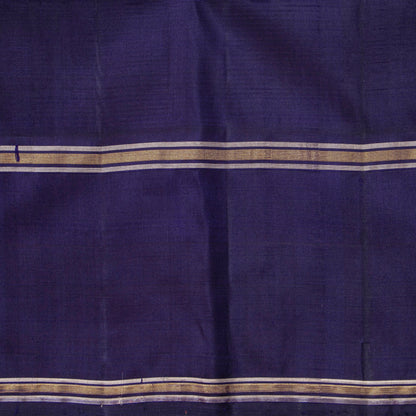 Pink And Navy Blue Kanchipuram Silk Saree For Festive Wear PV NYC 1521 - Silk Sari - Panjavarnam PV NYC 1521